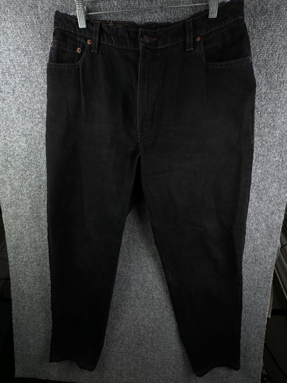 VTG Levi’s 550 Black Denim Jeans Pants 1998 Relaxed Tapered 16 Reg S Women Adult